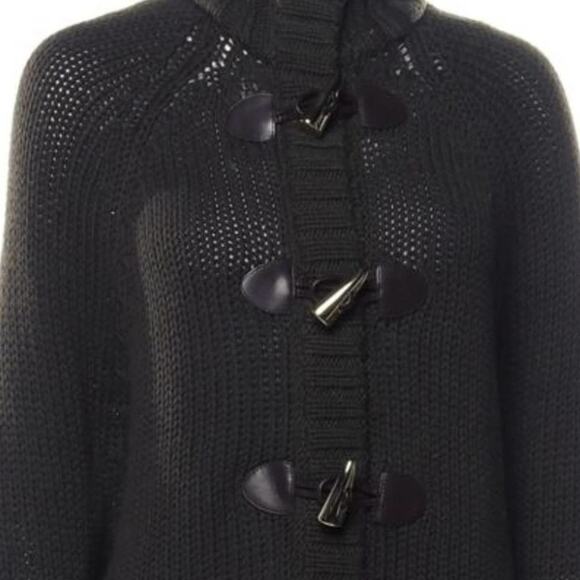 MICHAEL MICHAEL KORS TOGGLE CARDI DEEP GREEN SWEATER - M - Picture 3 of 3